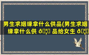 男生求姻缘拿什么供品(男生求姻缘拿什么供 🦈 品给女生 🦁 )